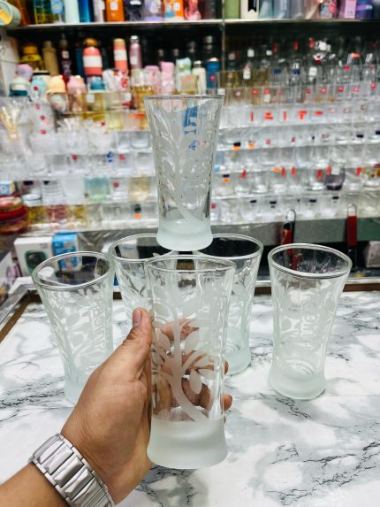 Transparent Printed Drinking Juice Glass / Lacchi Glass (Olila-W43P) pata print