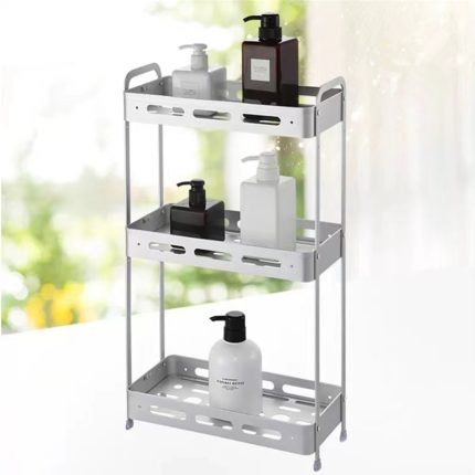 ANA Space Aluminum Three-Tier Square Storage Rack for Bathroom Kitchen Organizer