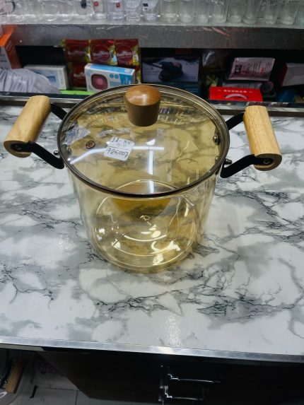 3.5L Durable Heat-Resistant Borosilicate Cooking Glass Pot