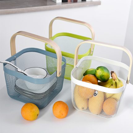 Multifunctional Home Collection Basket Metal Mesh Wire Storage Baske